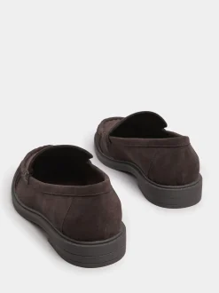 Yours Curve Brown Extra Wide Fit Extra Wide Fit Ruched Loafers