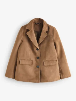 Yours Curve Brown Suedette Blazer