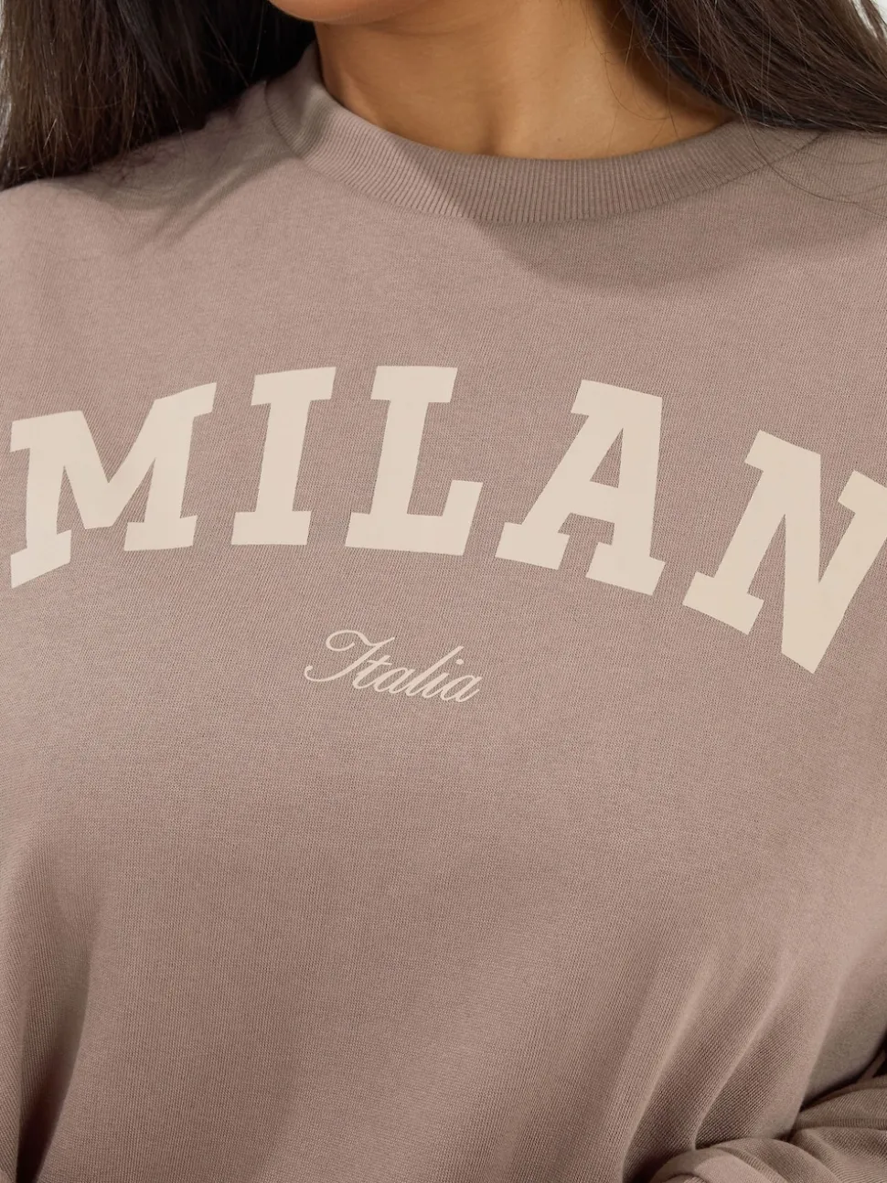 Yours Curve Brown Sunday Sweatshirt
