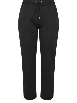 Yours Curve Denim Black Tie Waist Joggers