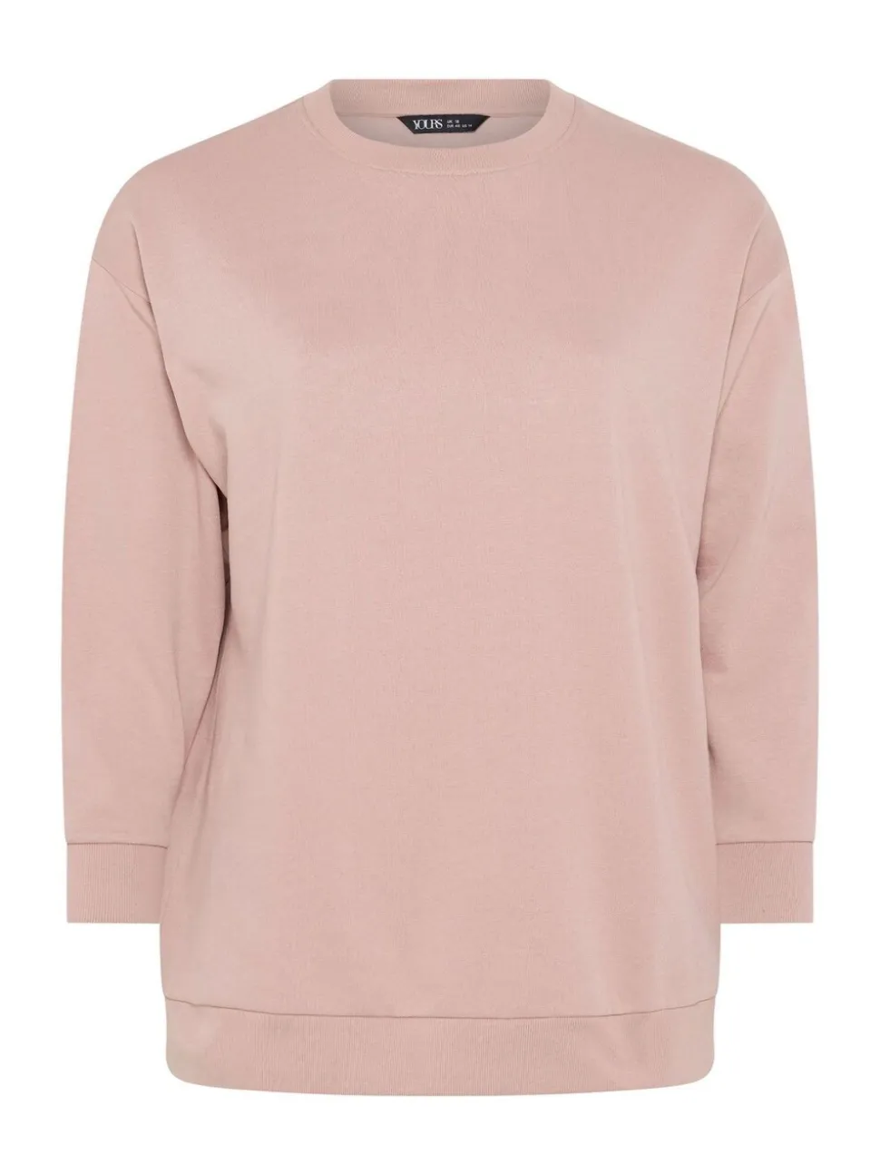 Yours Curve Pink Basic Sweatshirt