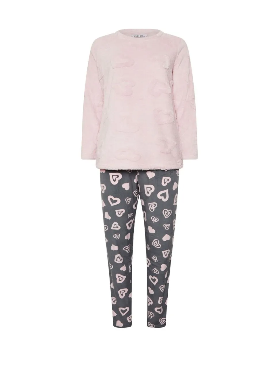 Yours Curve Pink Clipped Lounge Set