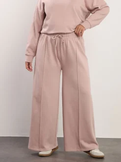 Yours Curve Pink Wide Leg Joggers