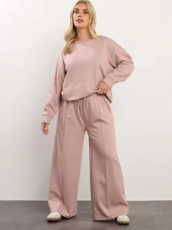 Yours Curve Pink Wide Leg Joggers