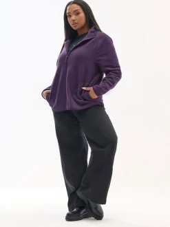 Yours Curve Purple Active Fleece