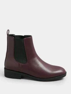 Yours Curve Red Extra Wide Fit Ankle Chelsea Boots