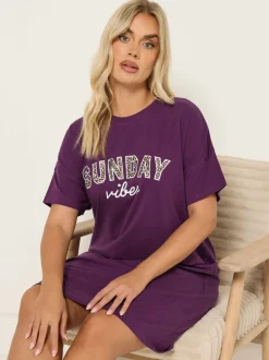 Yours Curve Red Sunday Vibes Sleeptee Nightdress 2 Pack