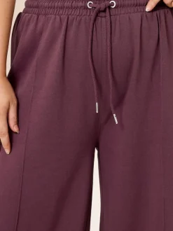 Yours Curve Red Wide Fit Wide Leg Joggers