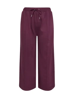 Yours Curve Red Wide Fit Wide Leg Joggers