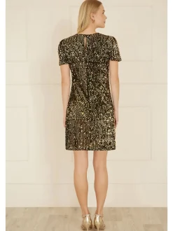Yumi Gold Sequin Tunic Dress