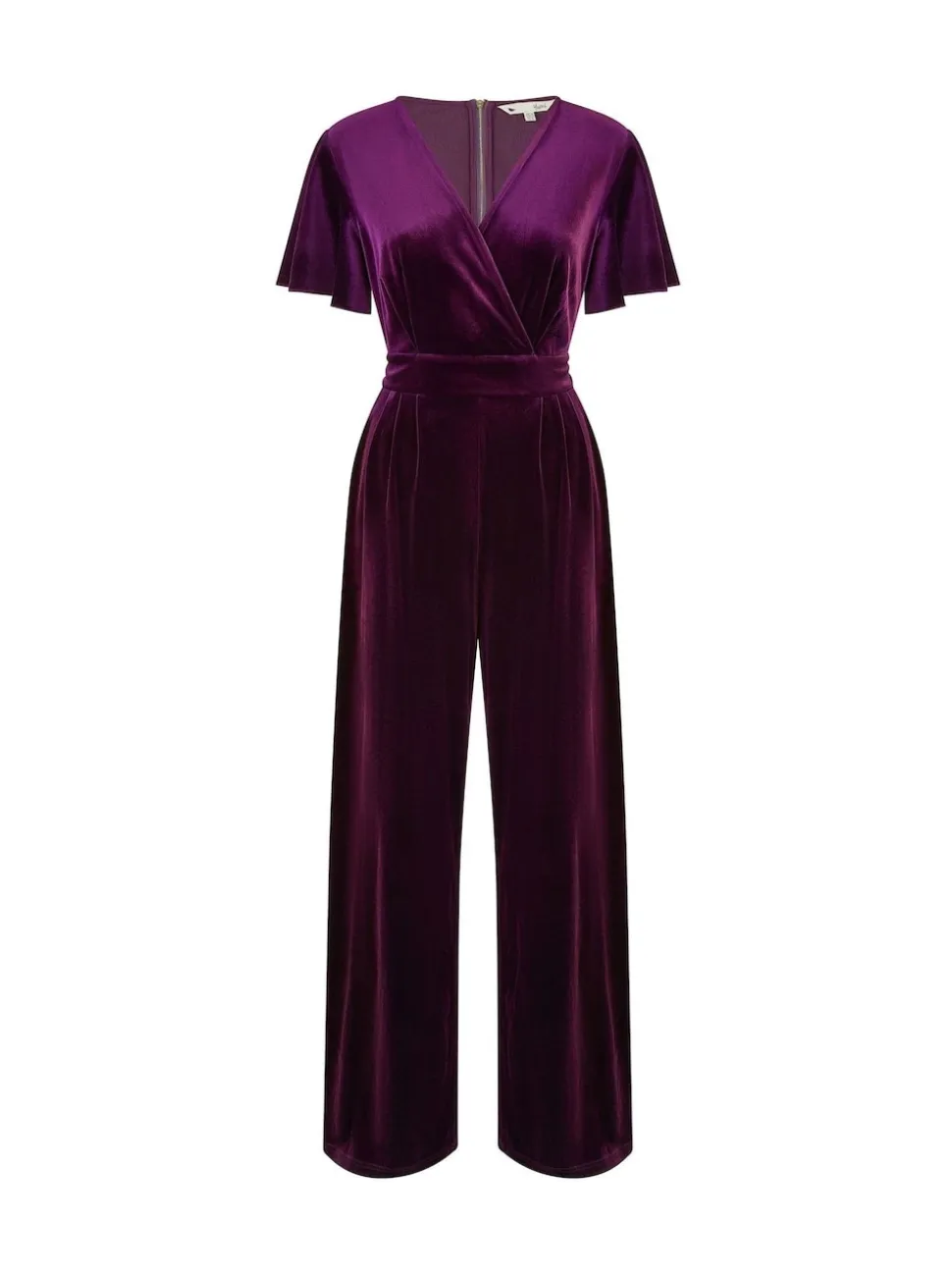Yumi Purple Jumpsuit With Angel Sleeves