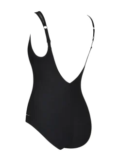 Zoggs Mesh V Back Black Swimsuit with Removable Foam Cup Support